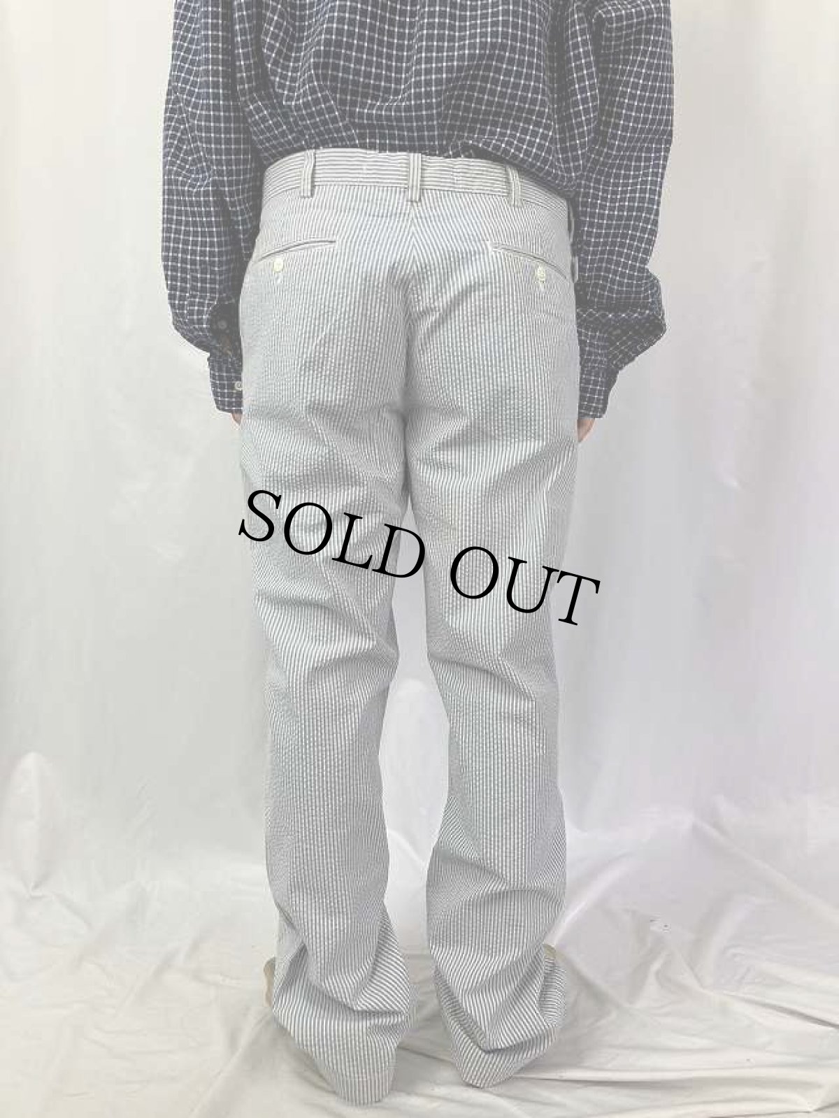 画像4: POLO Ralph Lauren ストライプ柄 シアサッカーパンツ W34 (4)