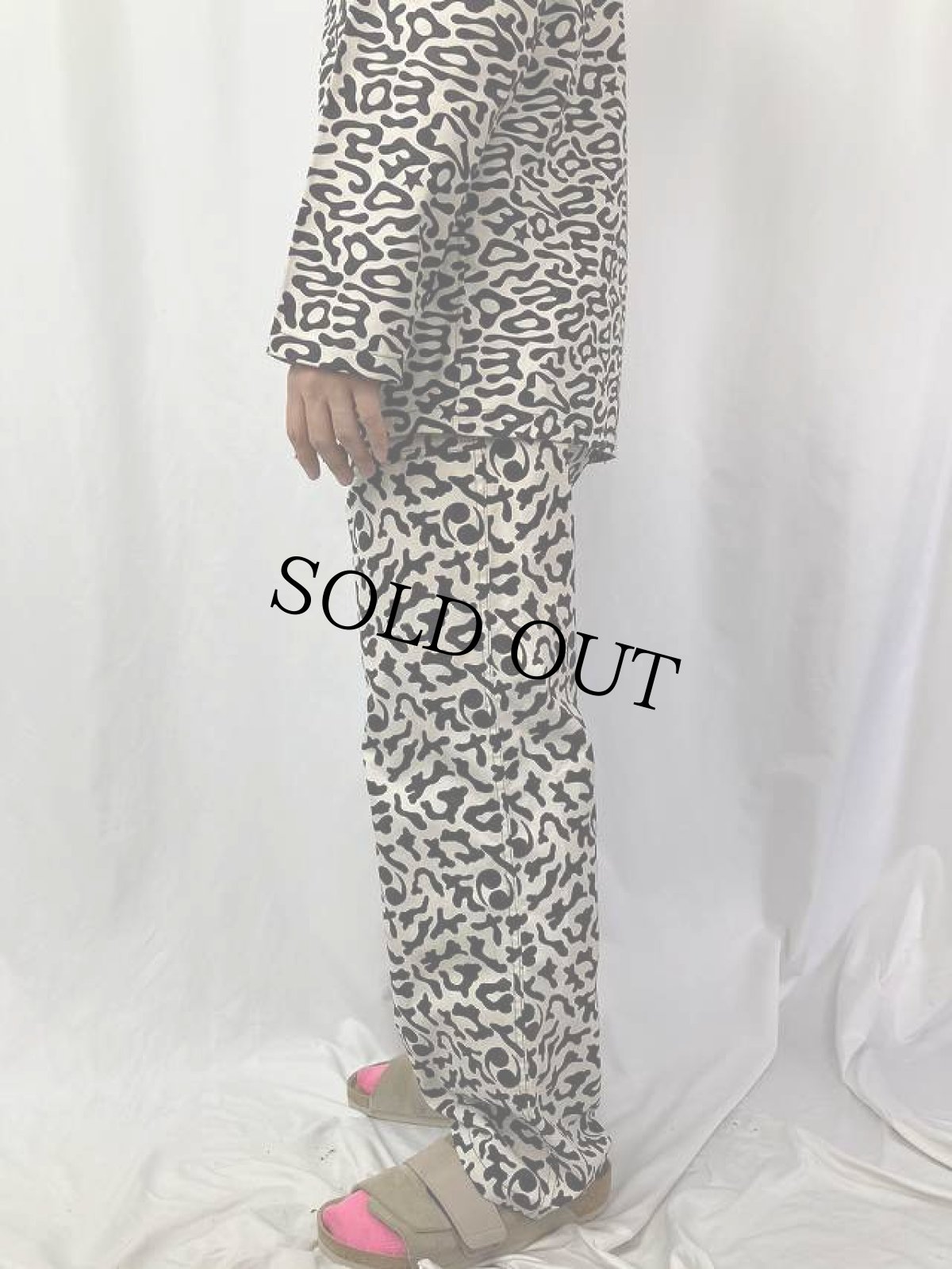 画像3: 70's 韓国 学生軍事訓練用 バクテリア迷彩 HBTパンツ W30 (3)