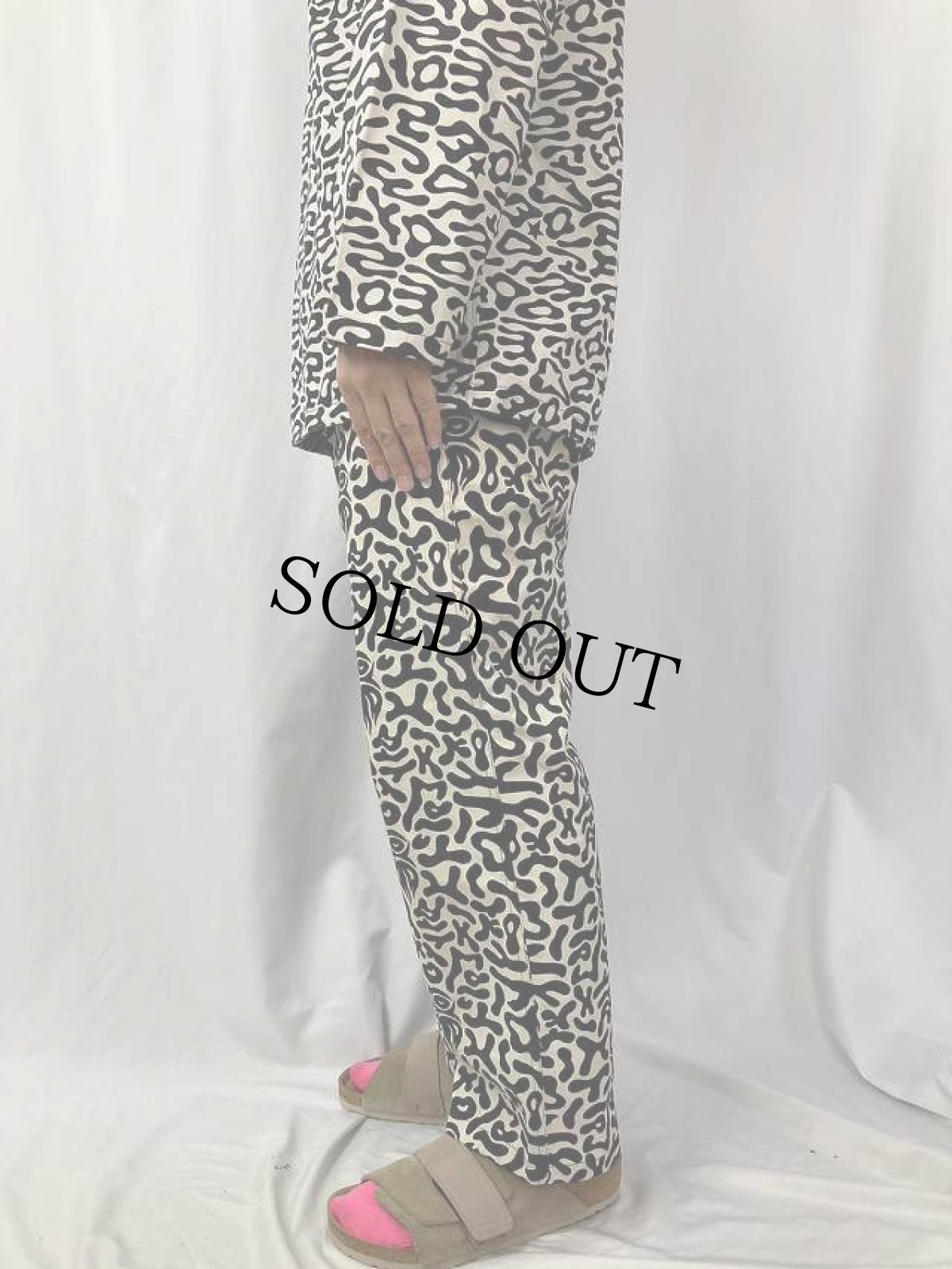 画像3: 70's  学生軍事訓練用 バクテリア迷彩 コットンツイルパンツ W31 (3)