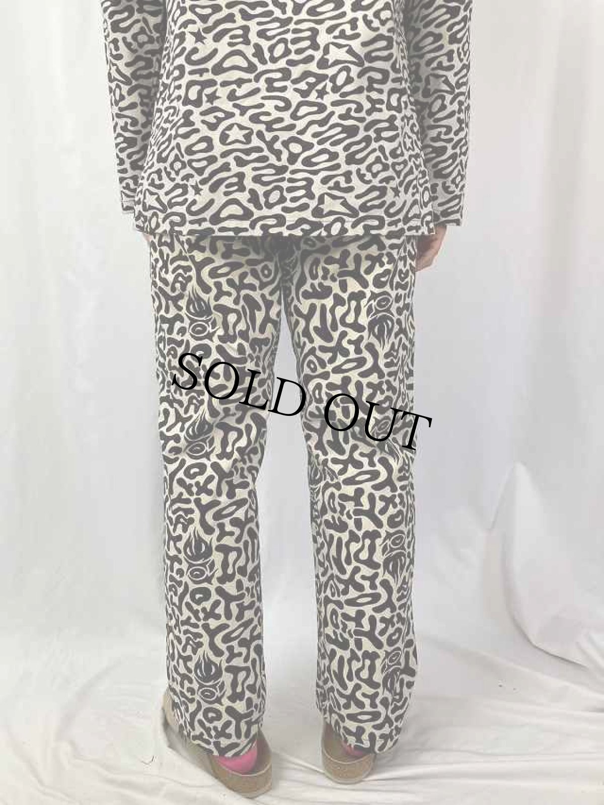 画像4: 70's  学生軍事訓練用 バクテリア迷彩 コットンツイルパンツ W31 (4)