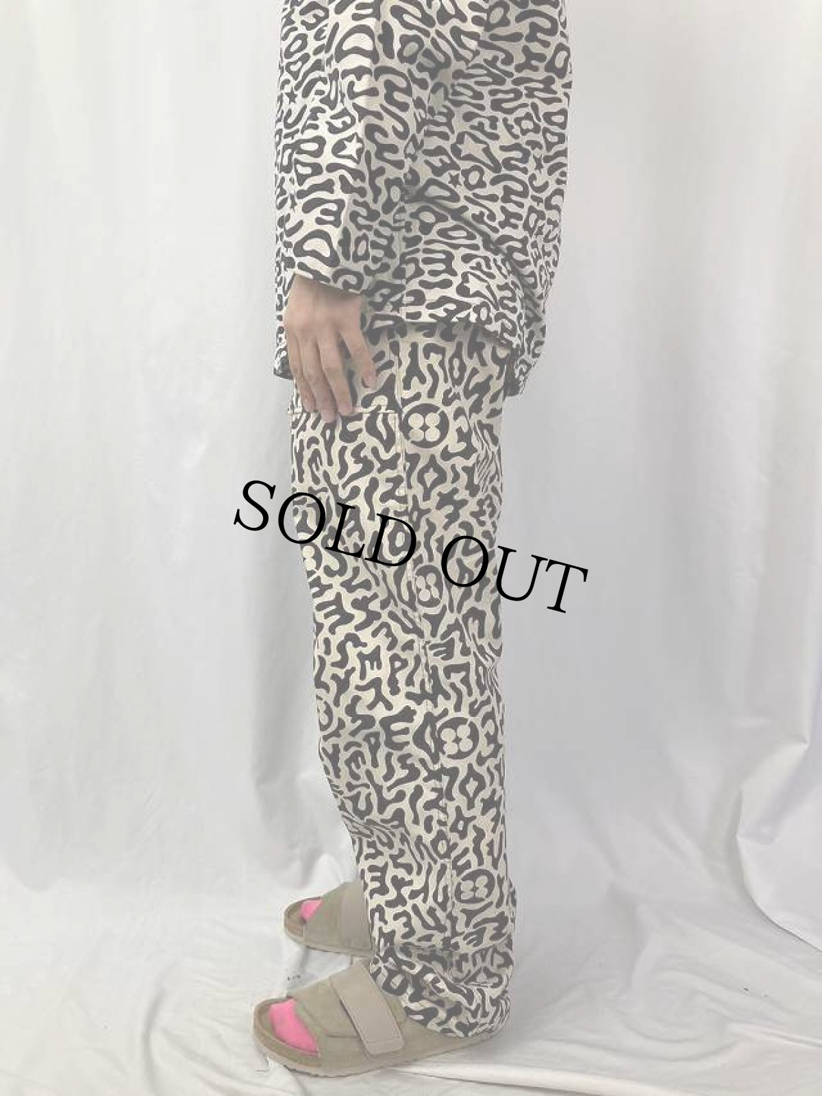 画像3: 70's 韓国 学生軍事訓練用 バクテリア迷彩 HBTパンツ W30 (3)