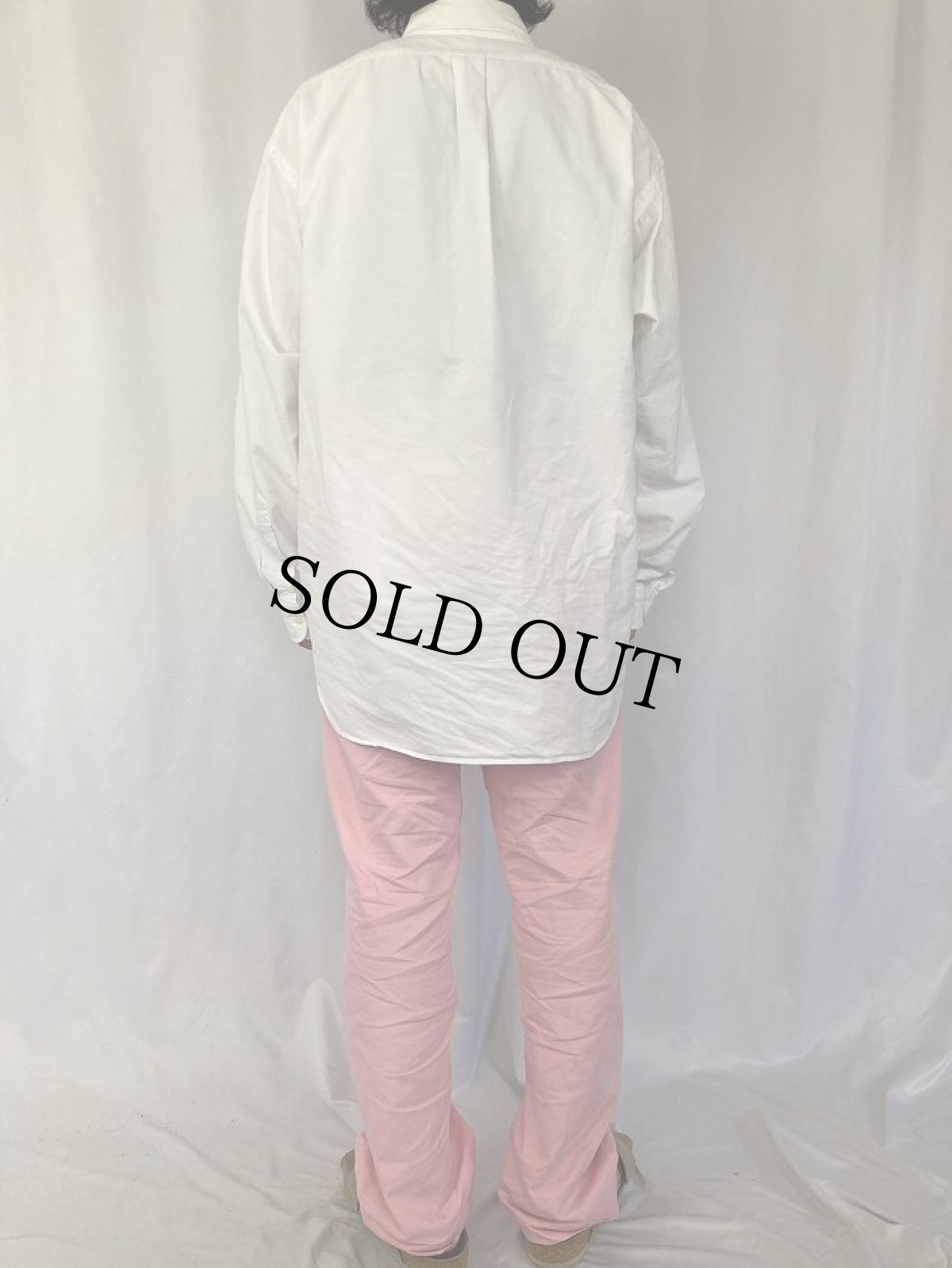 画像4: Ralph Lauren "BIG SHIRT" コットンボタンダウンシャツ L (4)