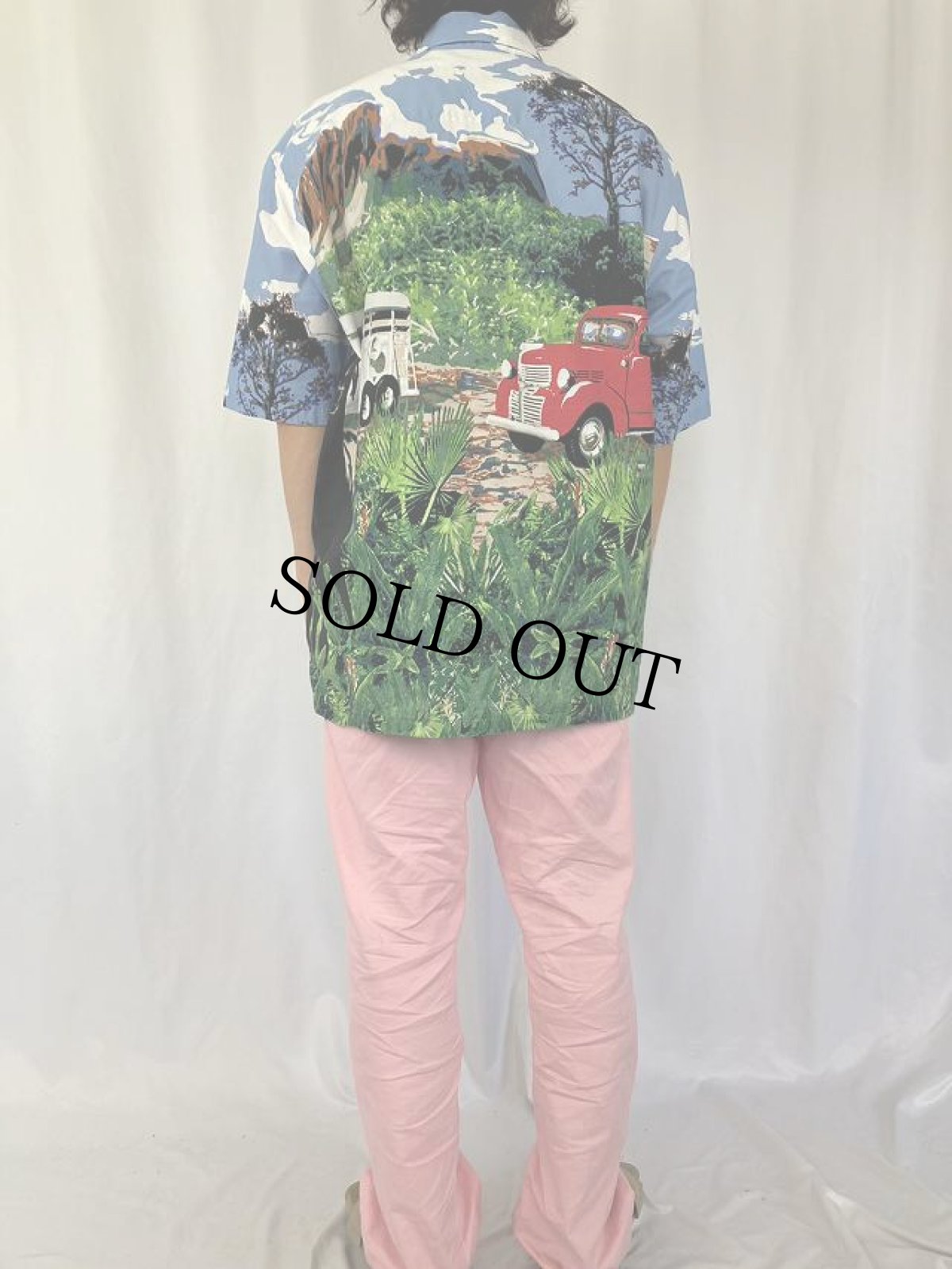 画像4: 90's Roper 風景柄コットンシャツ M (4)