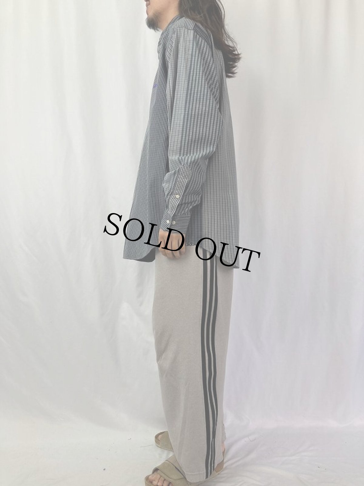 画像3: Ralph Lauren "CLASSIC FIT" チェック柄 クレイジーパターン コットンボタンダウンシャツ L (3)