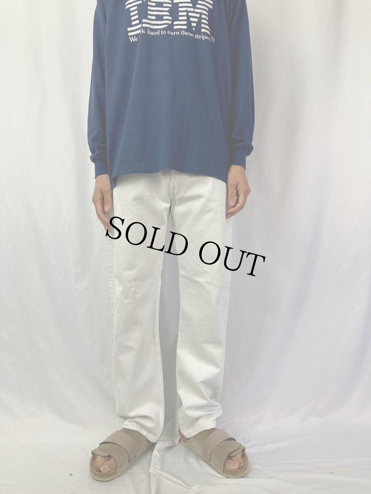 画像2: 80's Levi's 501 USA製 ホワイトデニムパンツ W35 (2)