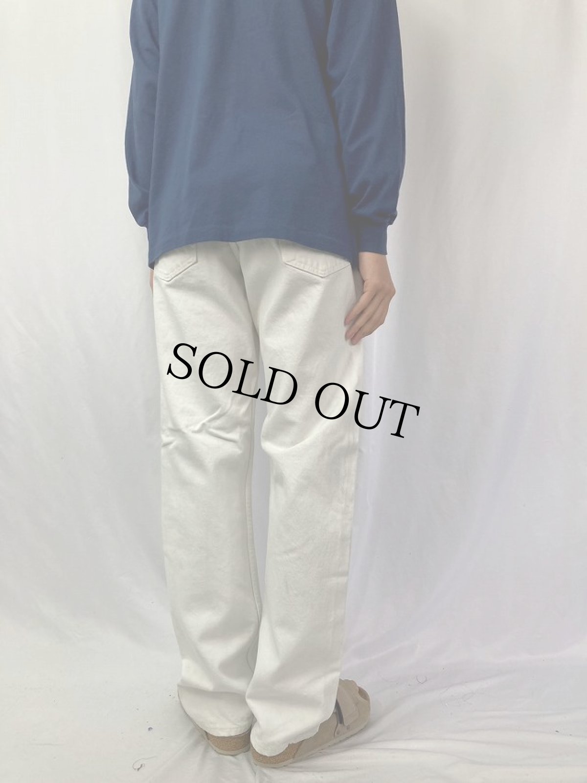 画像4: 80's Levi's 501 USA製 ホワイトデニムパンツ W35 (4)