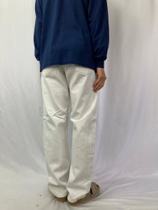 画像4: 80's Levi's 501 USA製 ホワイトデニムパンツ W35 (4)