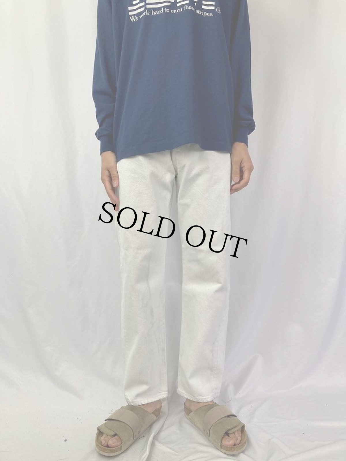 画像2: 90's Levi's 501 USA製 ホワイトデニムパンツ W31 (2)