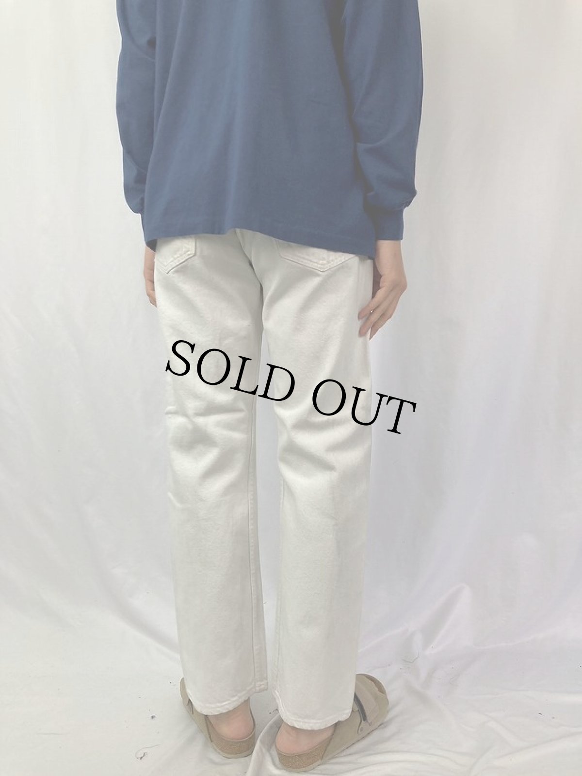 画像4: 90's Levi's 501 USA製 ホワイトデニムパンツ W31 (4)