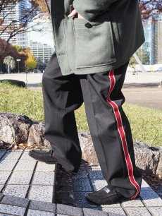 画像1: 50〜60's サイドアジャスタ付き サイドライン ウールセレモニーパンツ BLACK W38-43 (1)