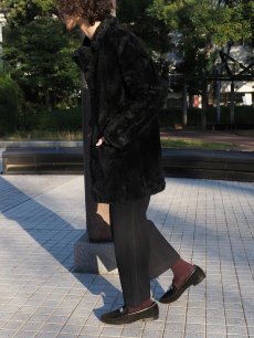 画像2: 60〜70's BRENT フェイクファーコート BLACK SIZE18 (2)