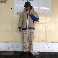 画像3: COMFY OUTDOOR GARMENT "RABBIT HOODIE" BEIGE×BLUE 【S】 (3)