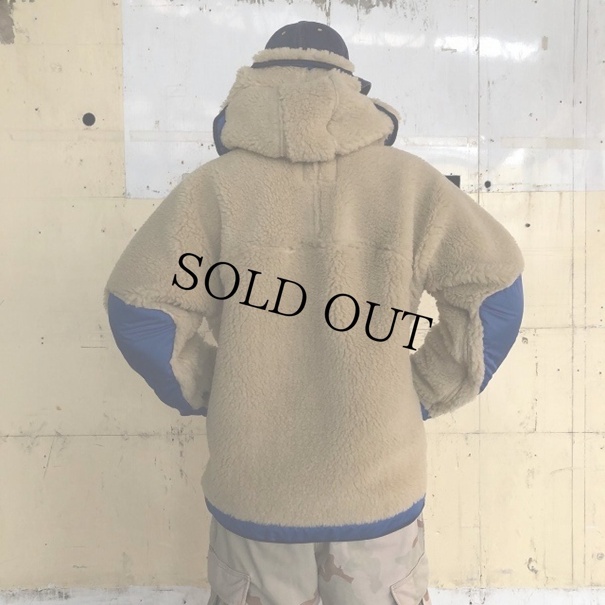 画像6: COMFY OUTDOOR GARMENT "RABBIT HOODIE" BEIGE×BLUE 【S】 (6)