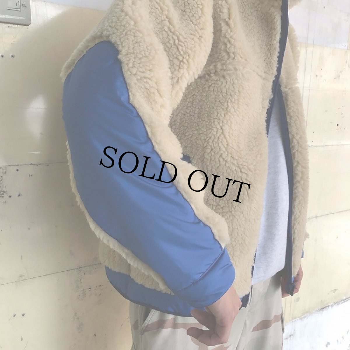 画像9: COMFY OUTDOOR GARMENT "RABBIT HOODIE" BEIGE×BLUE 【S】 (9)