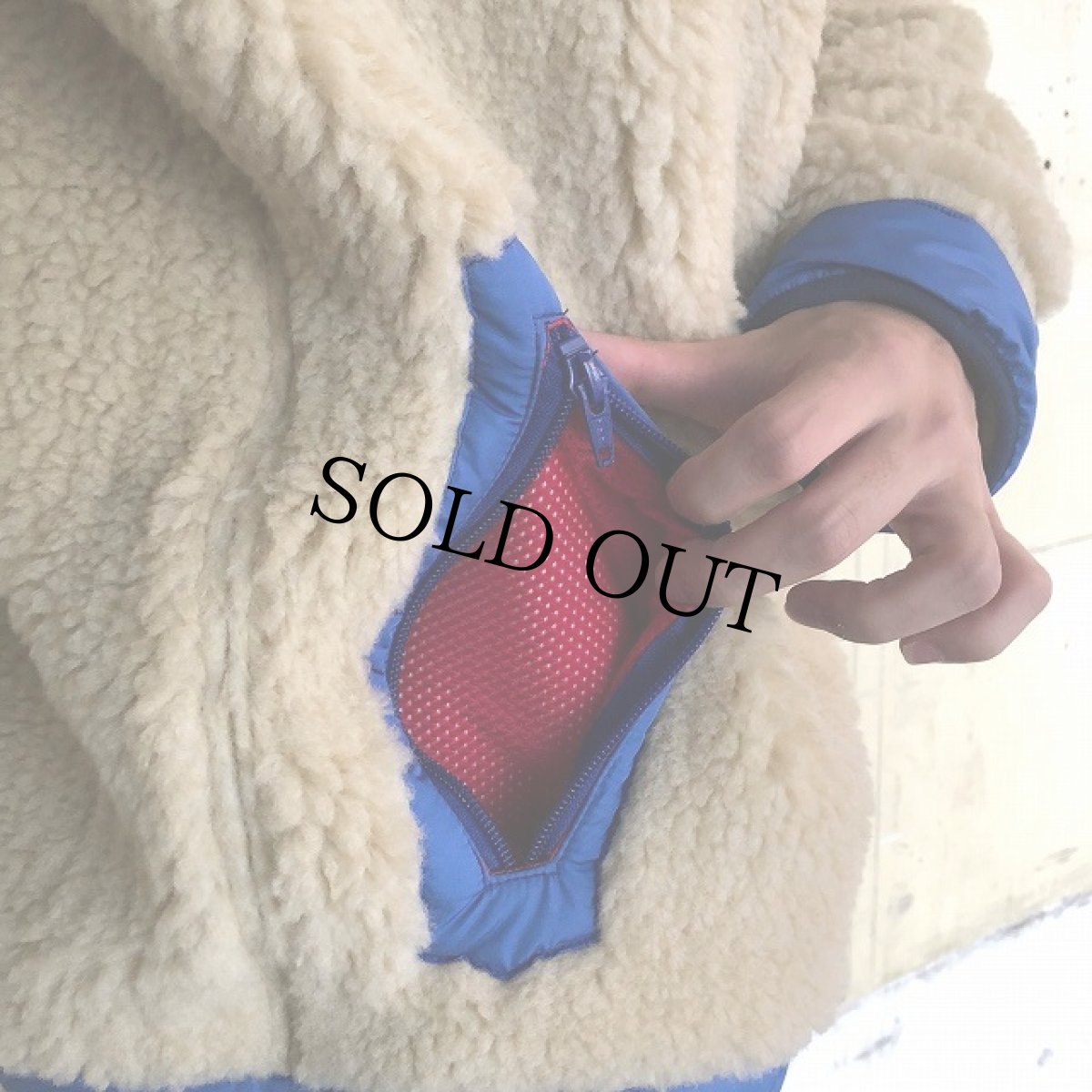 画像10: COMFY OUTDOOR GARMENT "RABBIT HOODIE" BEIGE×BLUE 【S】 (10)