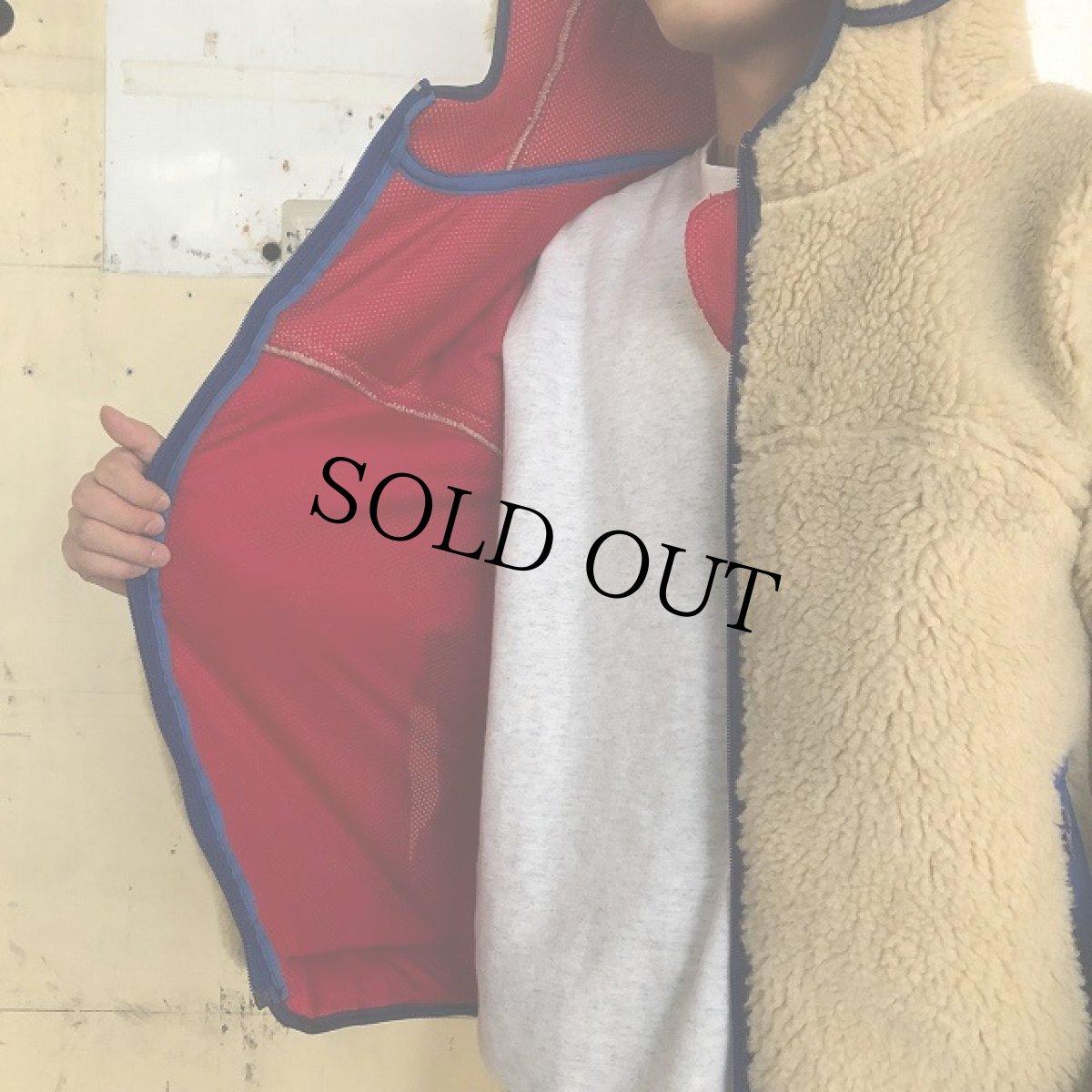 画像11: COMFY OUTDOOR GARMENT "RABBIT HOODIE" BEIGE×BLUE 【S】 (11)