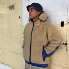 画像12: COMFY OUTDOOR GARMENT "RABBIT HOODIE" BEIGE×BLUE 【S】 (12)