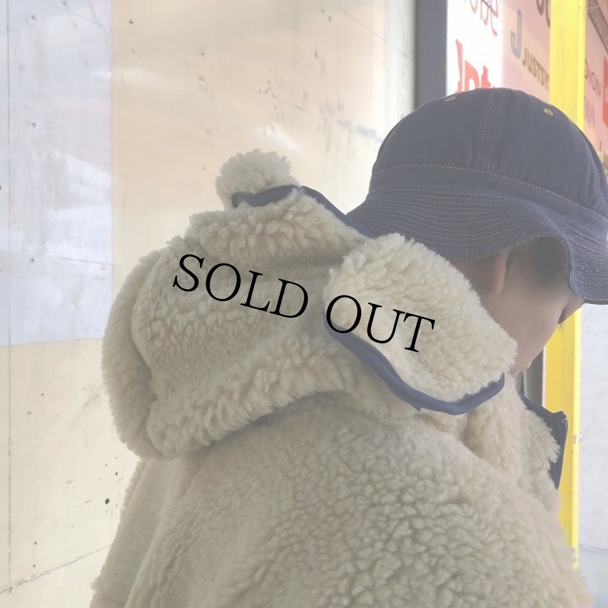 画像15: COMFY OUTDOOR GARMENT "RABBIT HOODIE" BEIGE×BLUE 【S】 (15)