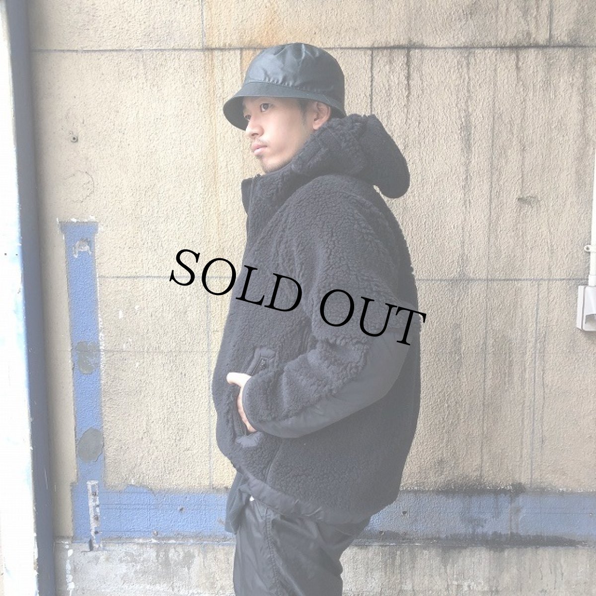 画像4: COMFY OUTDOOR GARMENT "RABBIT HOODIE" BLACK×BLACK 【M】 (4)