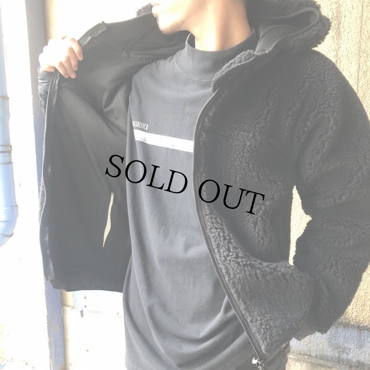 画像6: COMFY OUTDOOR GARMENT "RABBIT HOODIE" BLACK×BLACK 【M】 (6)
