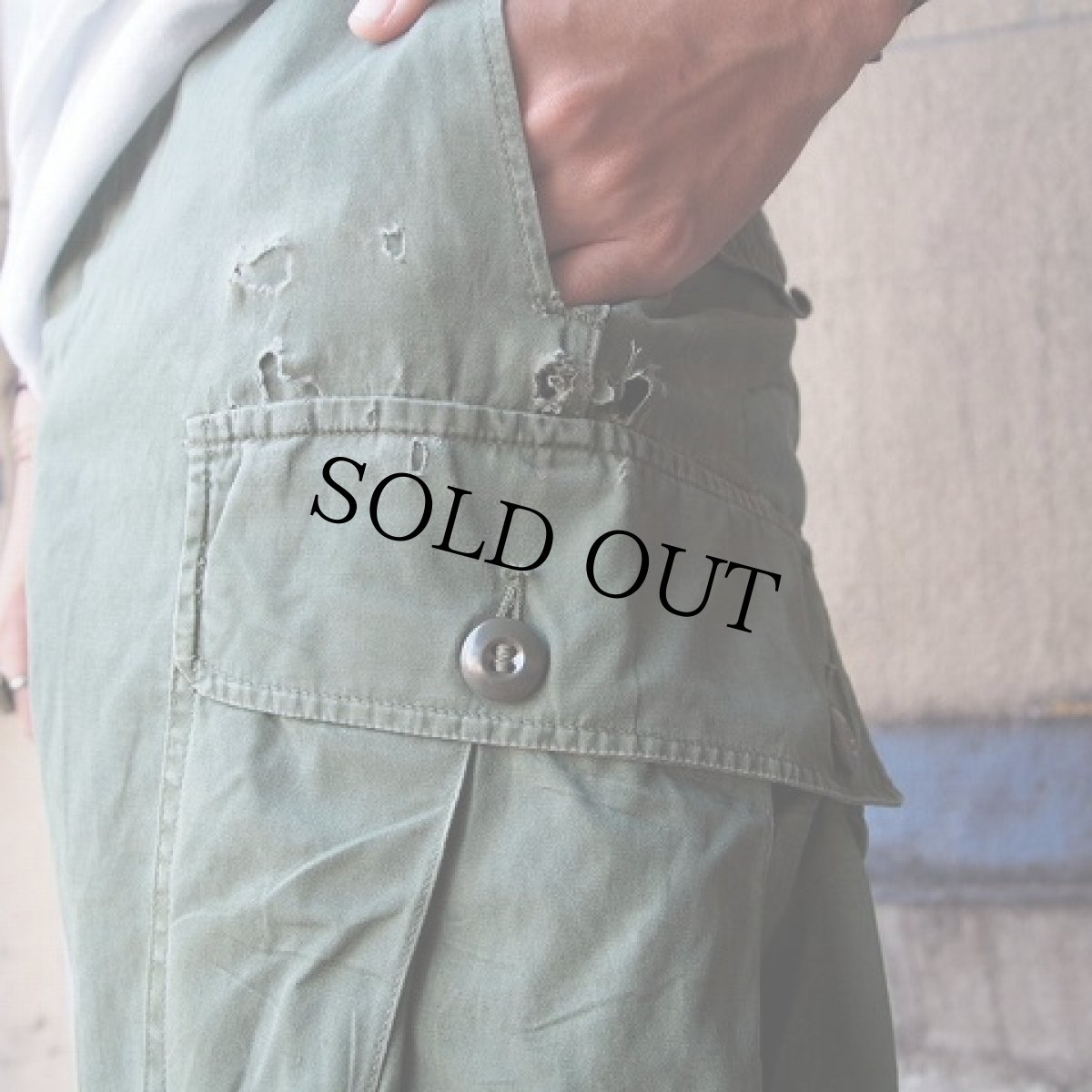 画像6: 60's US.MILITARY ジャングルファティーグパンツ 1st W27-29 (6)