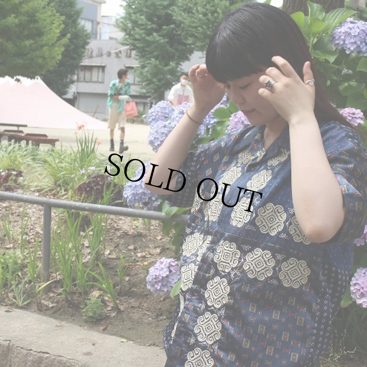 画像9: ink "BANDANA PATTERN SHIRT" BLUE TONE 【M】 (9)