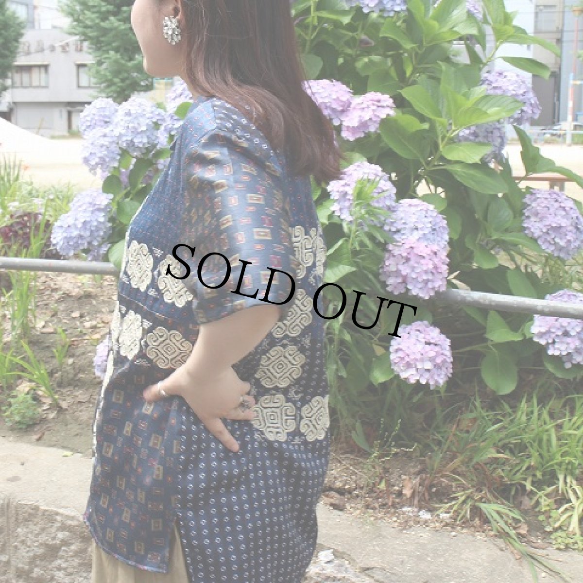 画像8: ink "BANDANA PATTERN SHIRT" BLUE TONE 【M】 (8)
