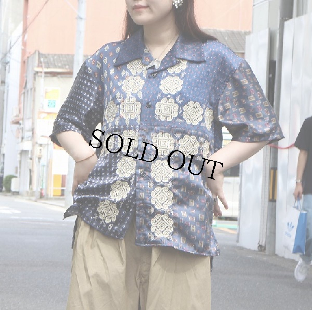 画像4: ink "BANDANA PATTERN SHIRT" BLUE TONE 【M】 (4)