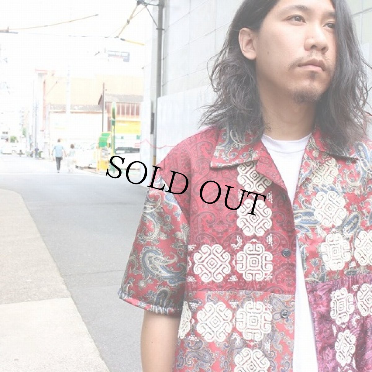 画像4: ink "BANDANA PATTERN SHIRT" RED TONE 【M】 (4)