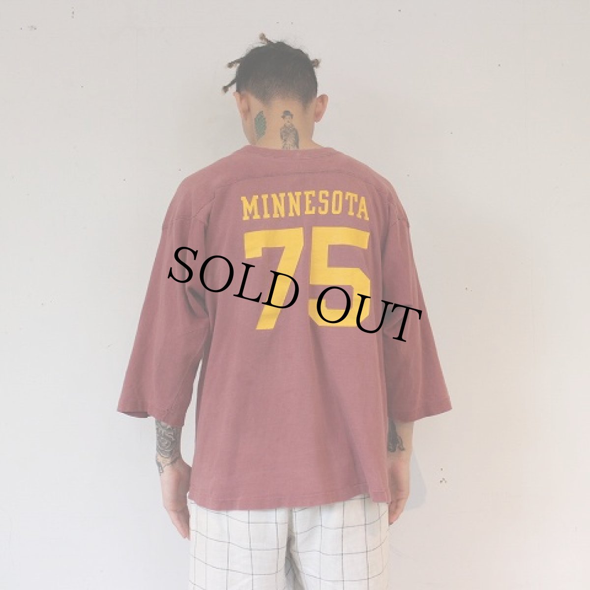 画像5: VINTAGE "MINNESOTA 75" Football T-shirt (5)