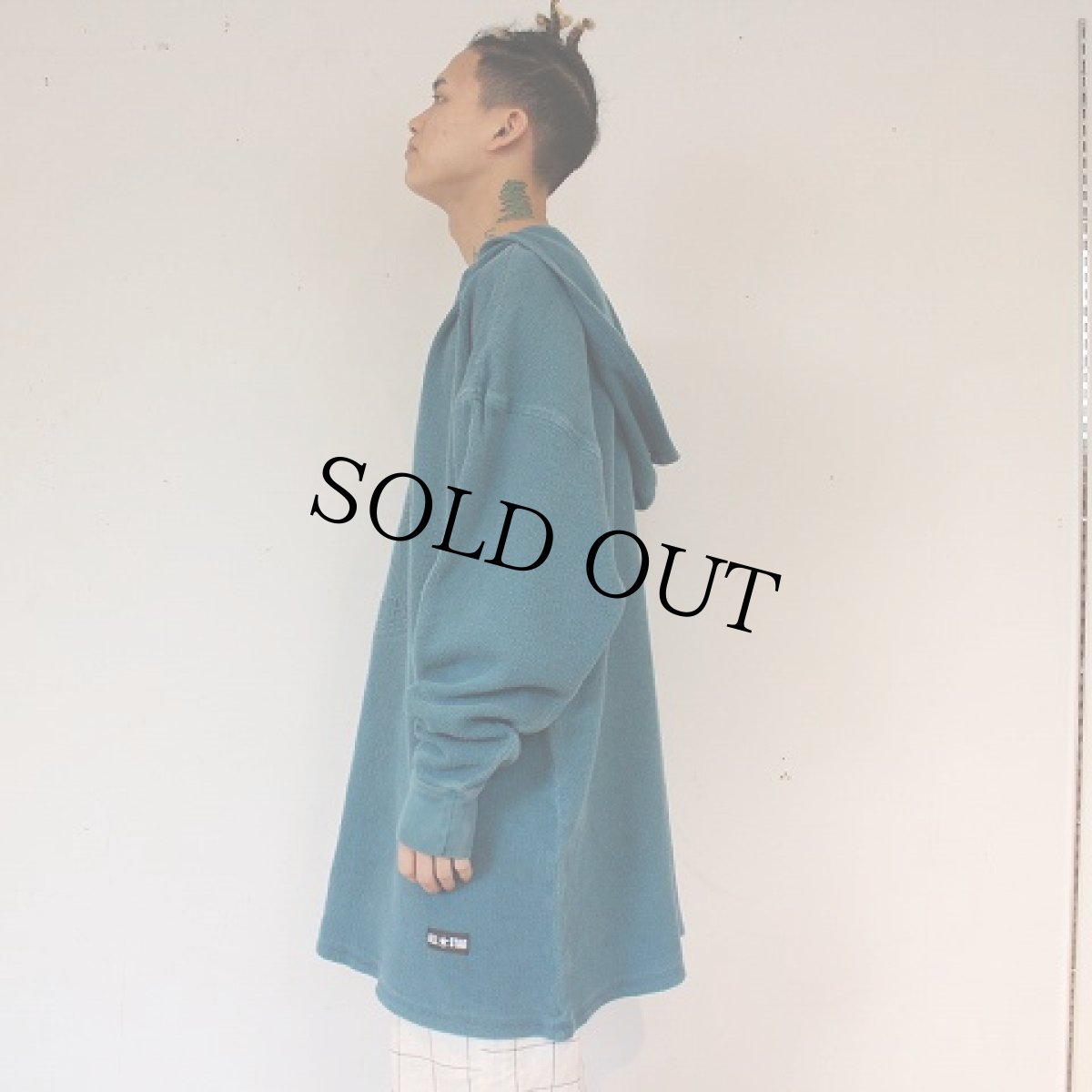 画像5: 90's CONVERSE USA製 エンボスロゴ コットンニットパーカー M (5)