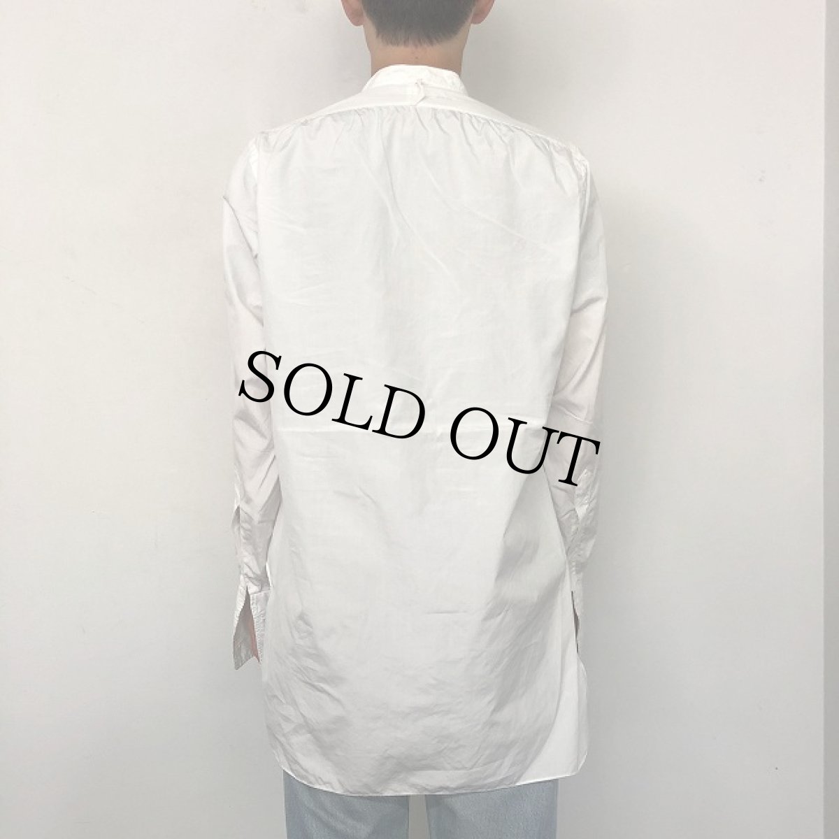 画像5: 30〜40's A Sulka & Company "襟付き" ノーカラー Shirt (5)