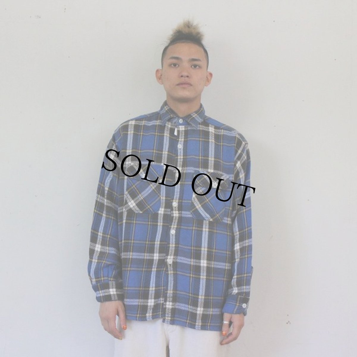 画像2: 60's King Kole マチ付き チェック柄ネルシャツ (2)