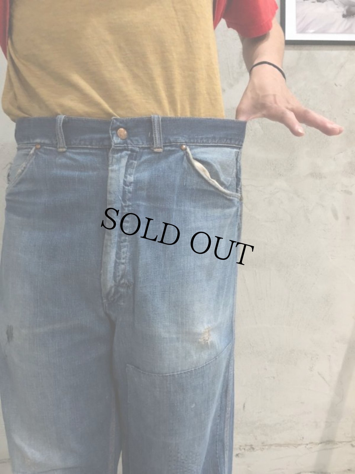 画像9: 50〜60's BIGMAC デニムペインターパンツ W35 (9)