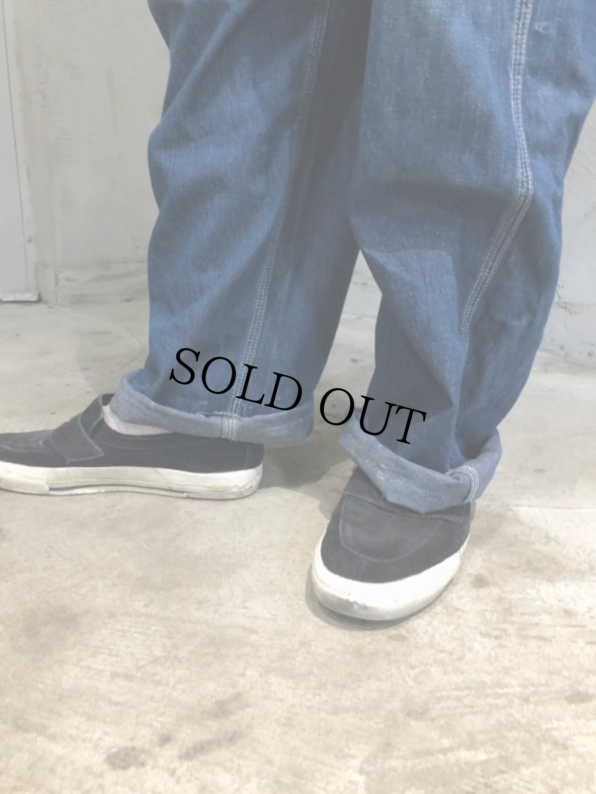 画像6: 40〜50's OX HIDE by J.C.PENNEY Low back Denim Overall W46 (6)