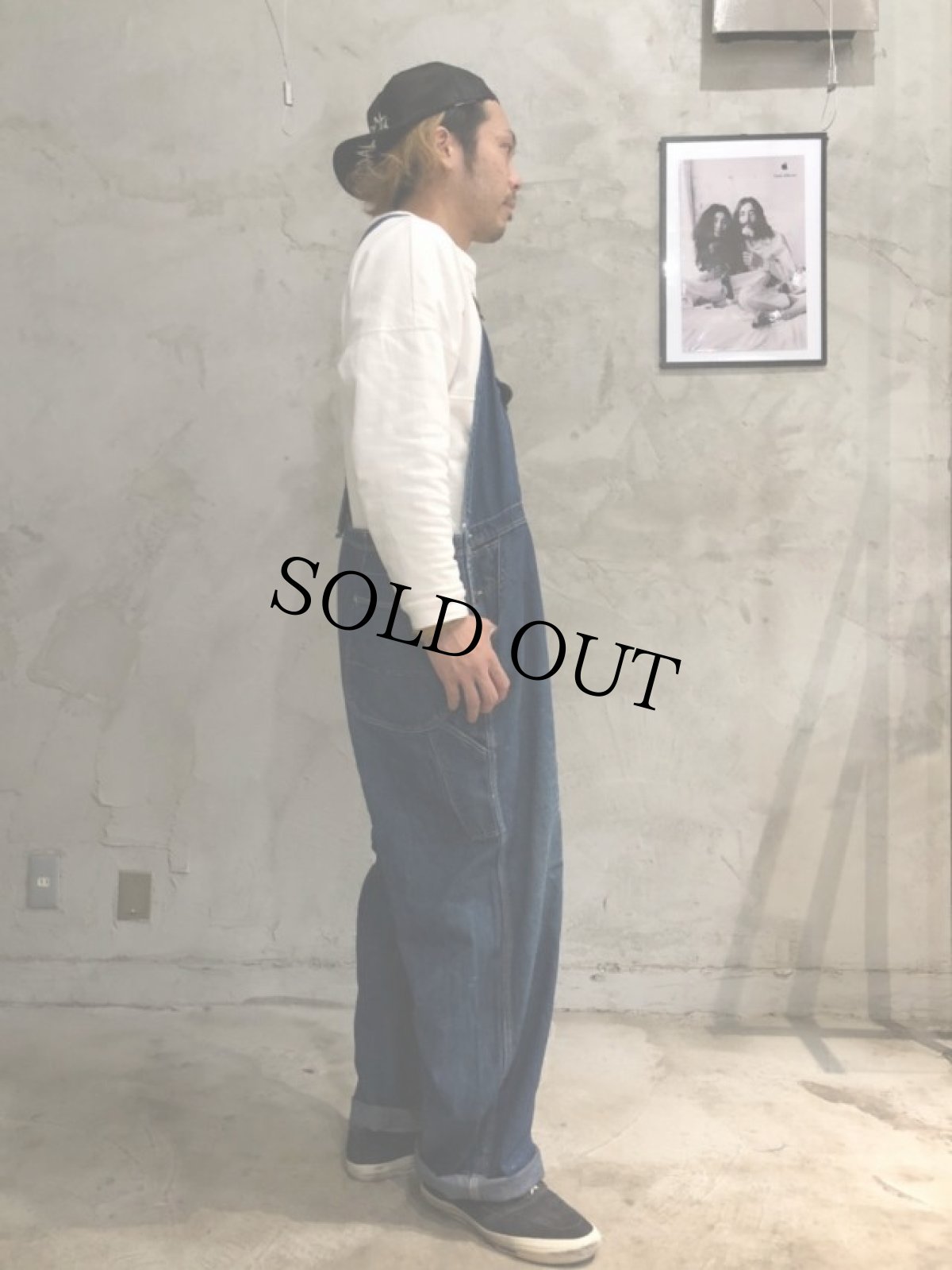 画像4: 40〜50's OX HIDE by J.C.PENNEY Low back Denim Overall W46 (4)