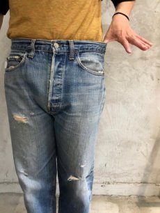 画像11: 60〜70's LEVI'S 501 BIGE デニムパンツ W32 (11)