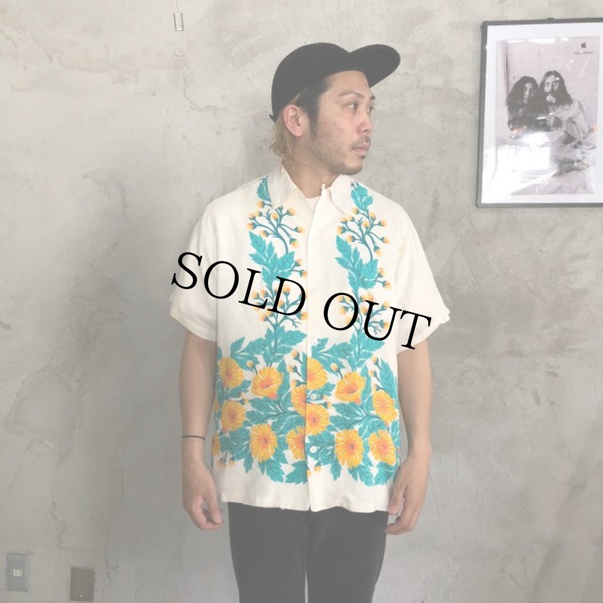 画像2: 40's Duke Kahanamoku chrysanthemum（菊） Hawaiian shirts (2)