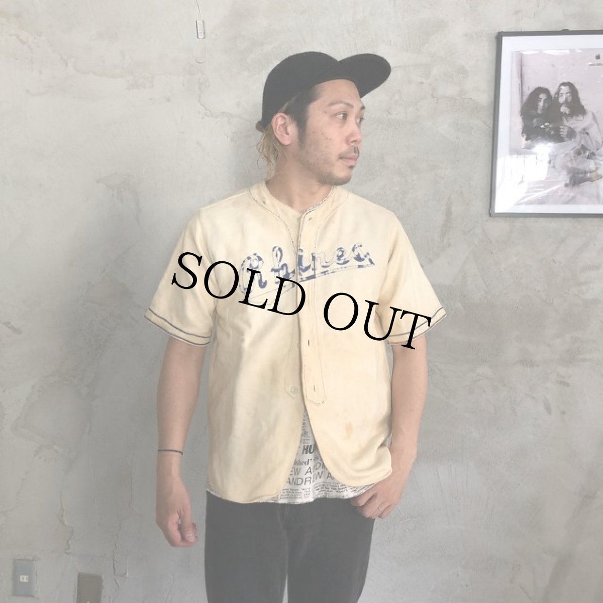 画像3: 40's "Rhines" Baseball Flannel Shirt (3)