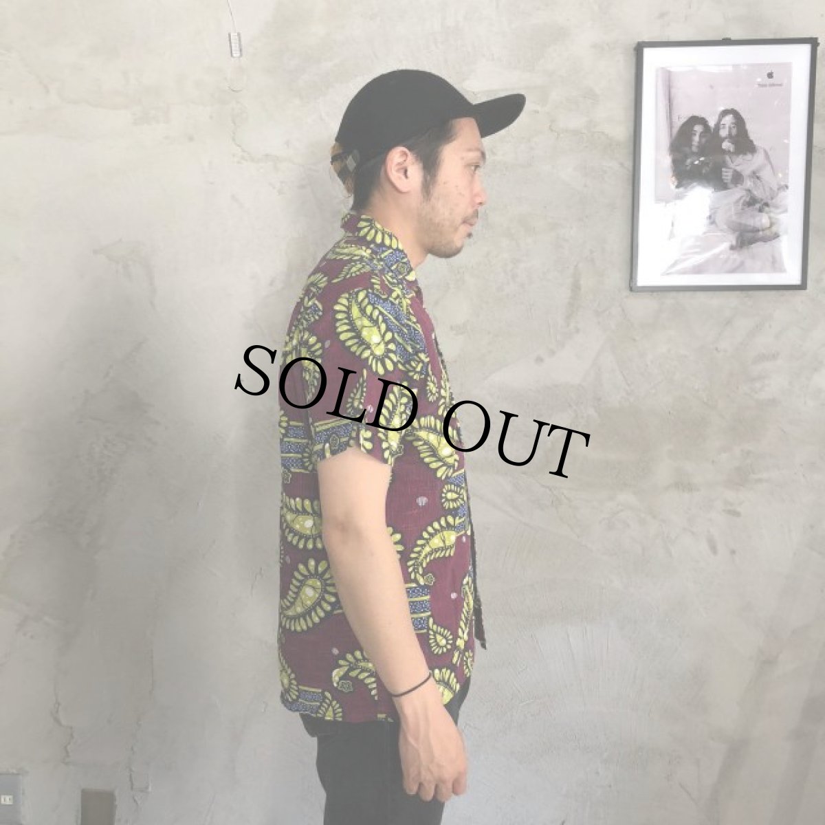 画像3: 60's〜70's DUKE OF HOLLYWOOD ペイズリー柄 開襟コットンボックスシャツ (3)