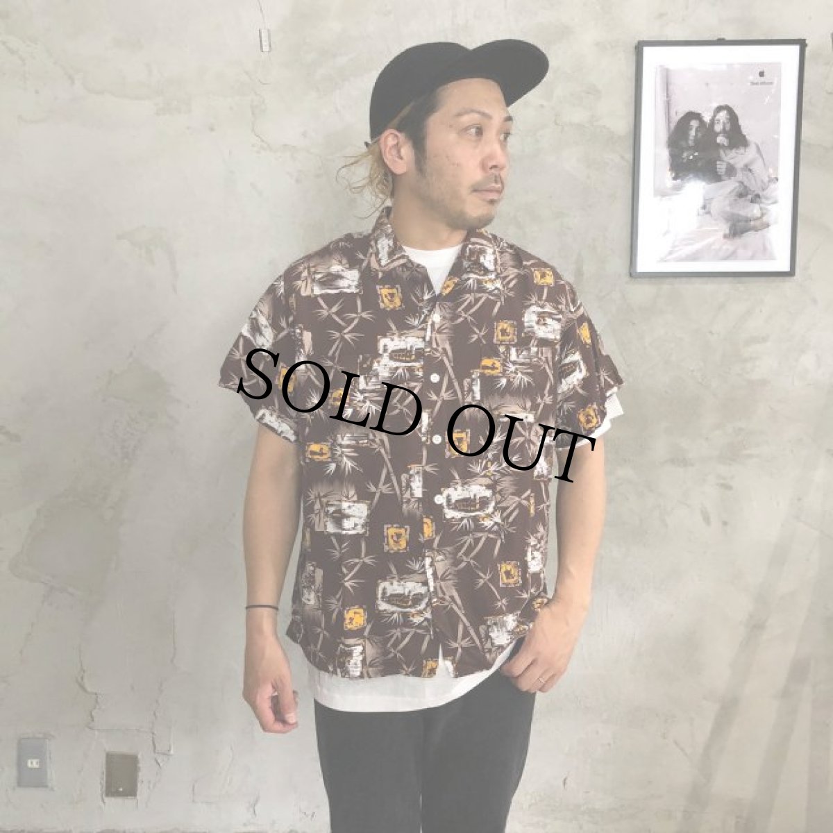 画像2: 50's KAHANAMOKU Rayon Hawaiian Shirt (2)