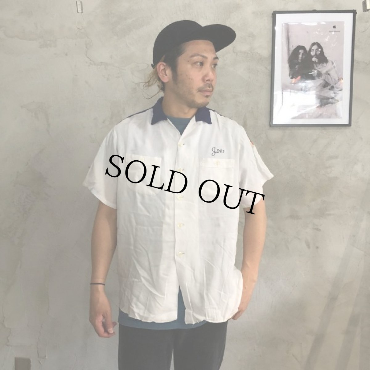 画像2: 60's USA製 チェーン刺繍ボーリングシャツ (2)