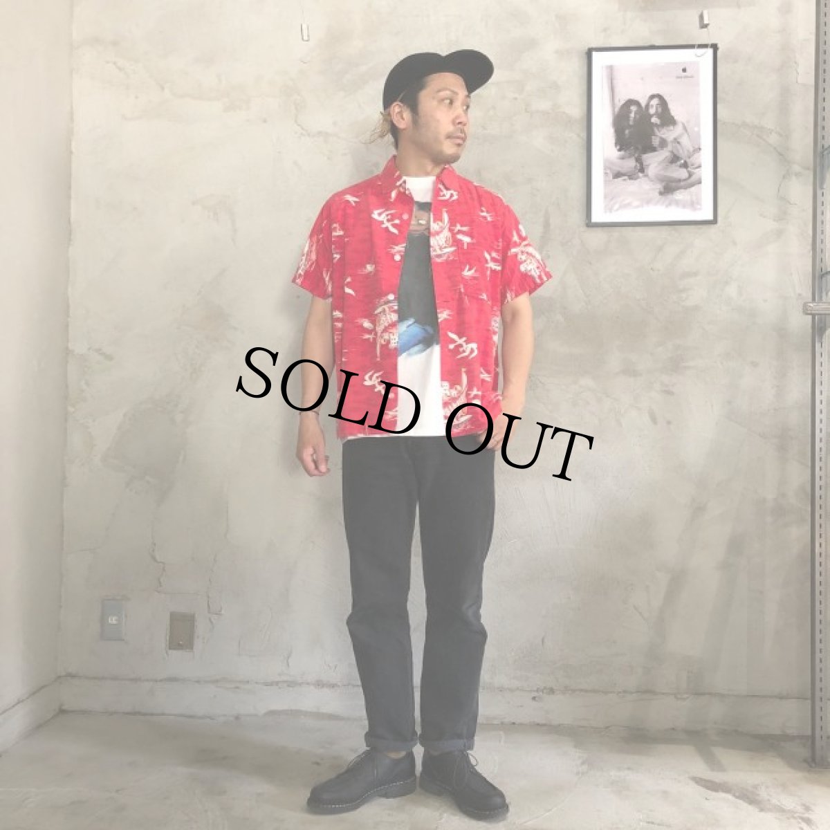 画像5: 50's〜60's 風景柄 開襟アロハシャツ (5)