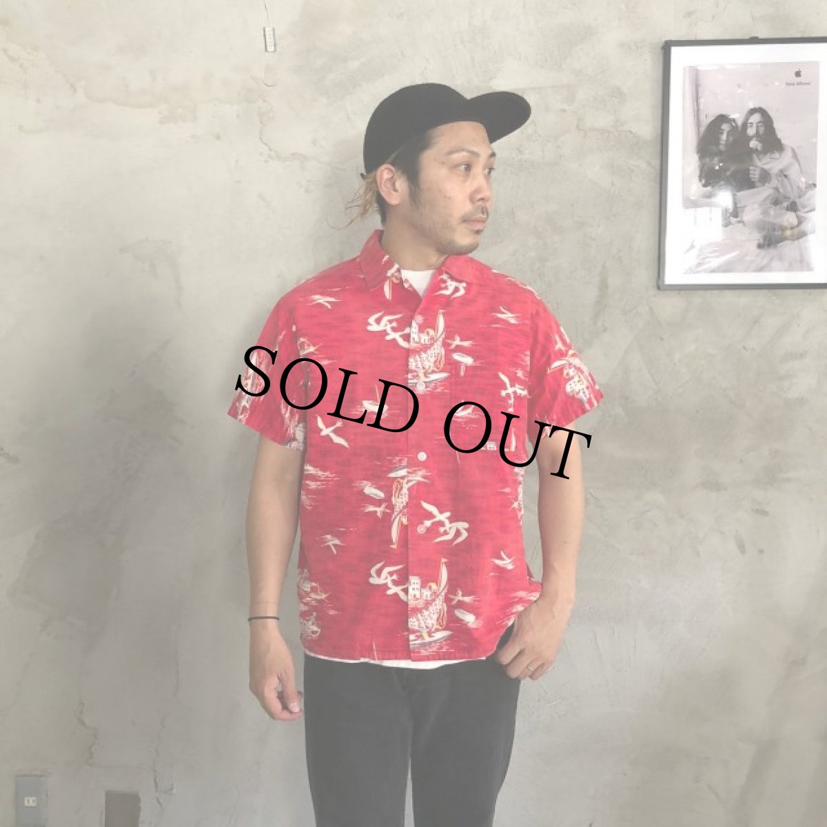 画像2: 50's〜60's 風景柄 開襟アロハシャツ (2)