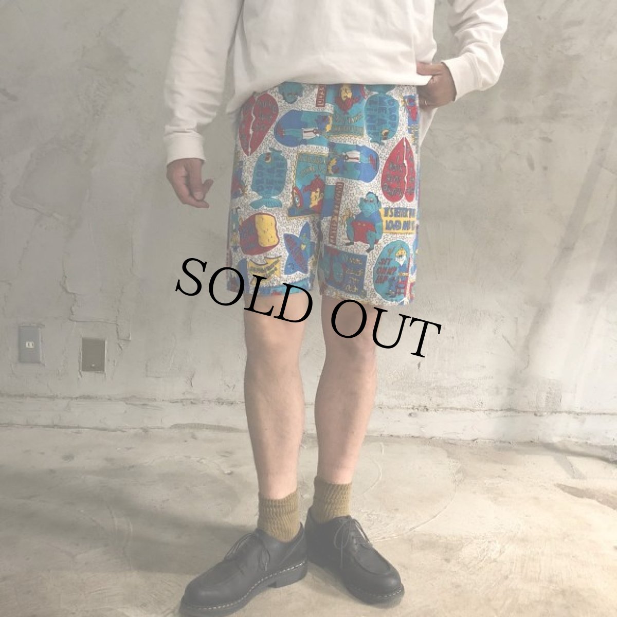 画像5: SHERLOCK HOLMES, FRANKLIN... モンスター柄 コットンショーツ (5)