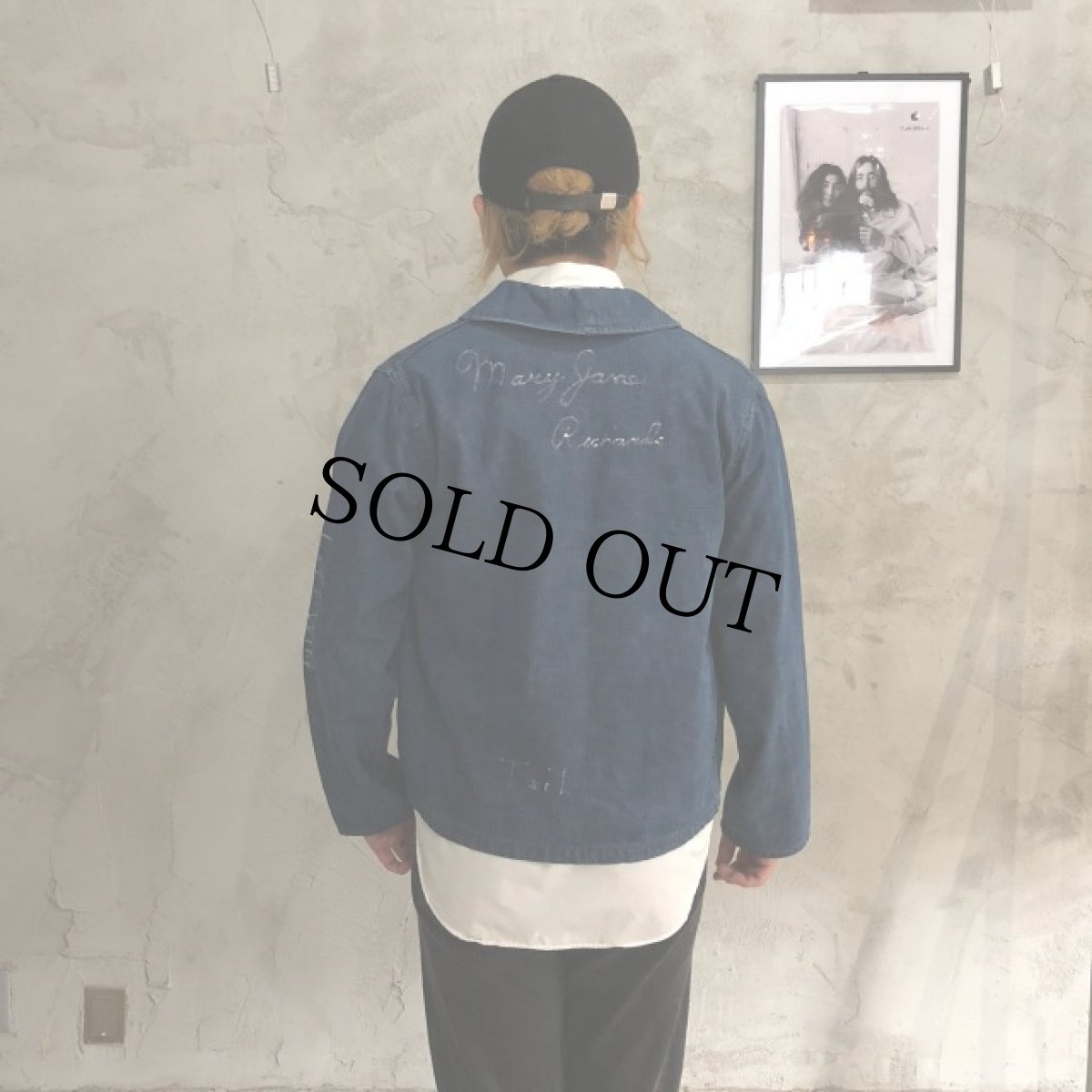 画像6: 40's U.S.NAVY Shawl Collar Denim Coverall (6)