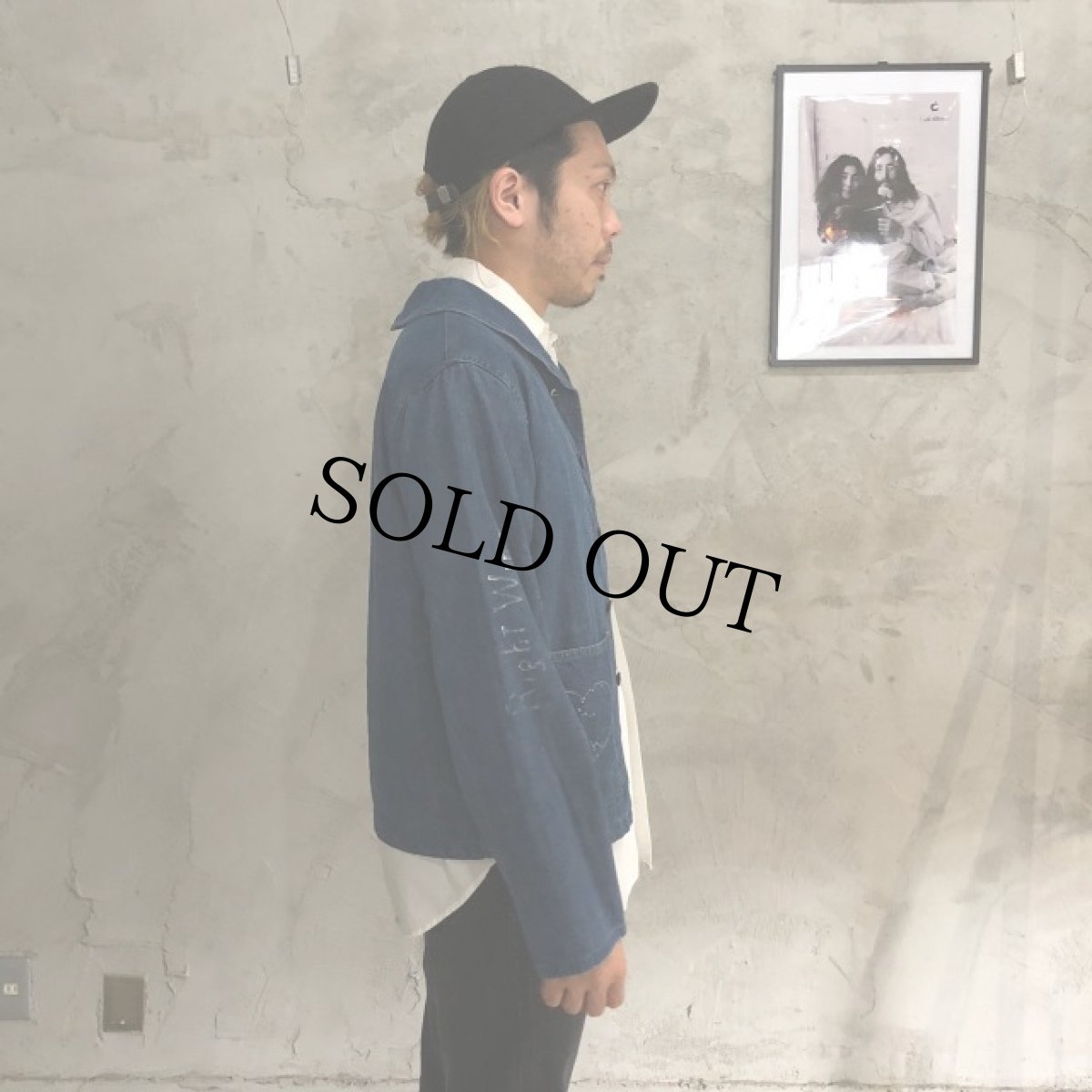 画像5: 40's U.S.NAVY Shawl Collar Denim Coverall (5)