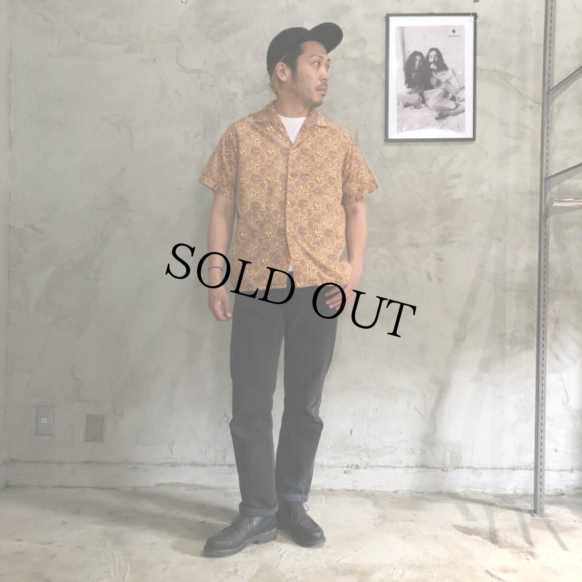 画像5: 60's 総柄開襟コットンシャツ (5)