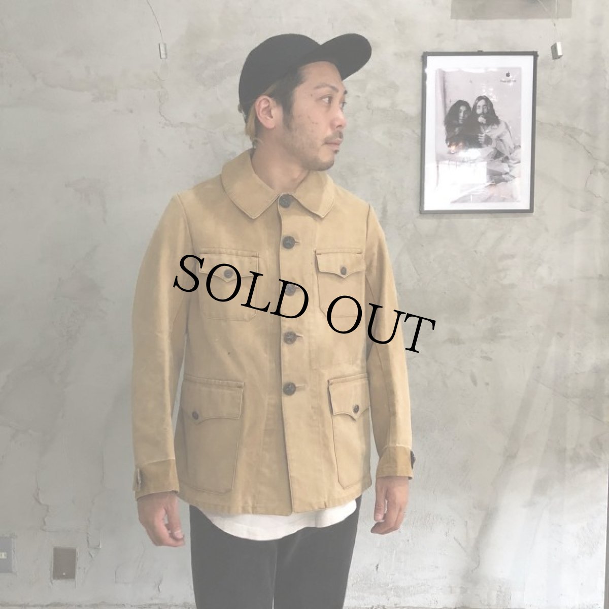 画像2: 40's FRANCE 動物ボタン Hunting Jacket (2)