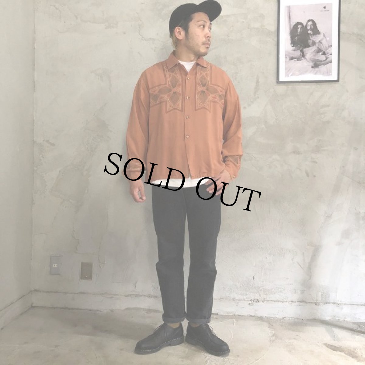 画像5: 50's Rugby Rayon Print Shirt L (5)